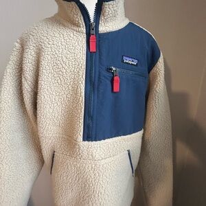 Patagonia Retro X Fleece Blue and Cream Red Small